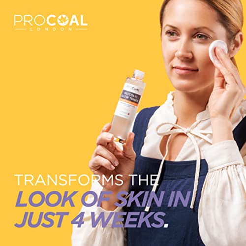 Glycolic Glow Toner with Vitamin C & Aloe Vera by Procoal - Pore Minimizer, Brightening & Exfoliating Skin Toner for Face, Glow Tonic for Face, 1