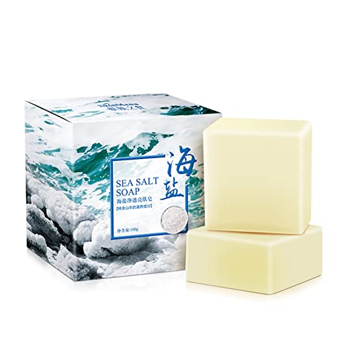 Allbestaye Mite Remove Soap Facial Soap Rich In Sea Salt Quickly Mites Repair Nourish Cleansing (1PC)