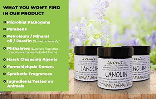 Lanolin. Adeps Lanae. 60ml Jar, use directly on the hands and feet especially for rough dry and cracked skin by Sea & Sea