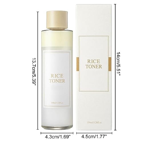 Rice Toner,Rice Water,Toner Skin Care,5.28fl oz Natural Moisturizer Glow Essence, Hydrating and Moisturizing Rice Extract,Essential Toner for Dee