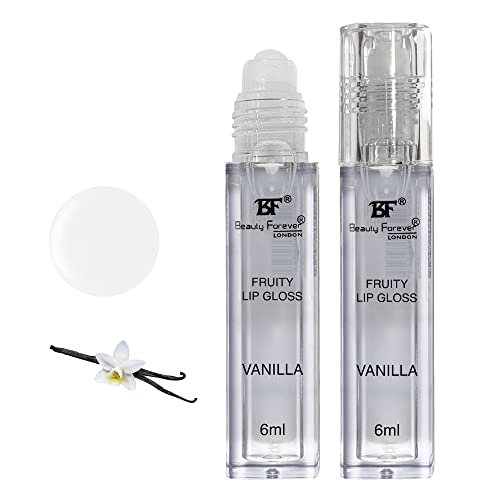 Beauty Forever Fruity Roll on Lip Gloss, Flavoured Lip Gel, Moisturising, Enriched Glossy Finish, Contain Minerals, Hydrating, Suitable for Pout