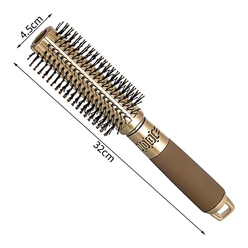 Skisneostype Round Barrel Hair Brush Blow Dry Drying Bristle, 23.5 CM High Temperature Resistant Nano Technology Ceramic Ionic Hairbrush, Boar Br