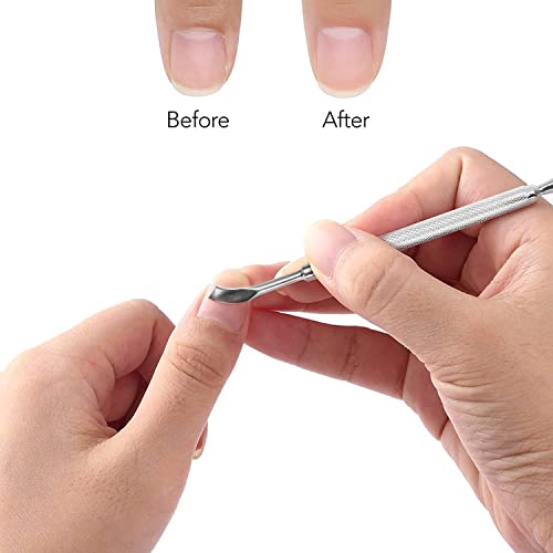 Rikans Cuticle Pusher Nail Art & Uv Gel Nail Polish Remover Tool for Fingernail Polish Manicure pedicure cuticle trimmer (Nail Cuticle Cleaner)