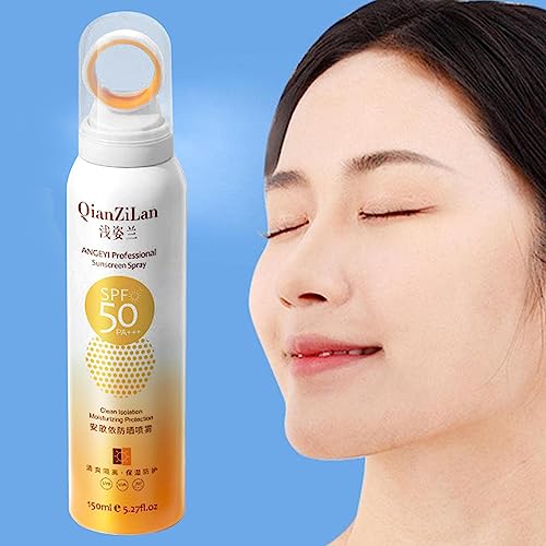 Face Sunscreen Spray, Transparent Spray SPF 50, Ultra Light Sunblock Mist, Water Resistant, SPF 50 Daily Sun Protection For Sensitive Skin