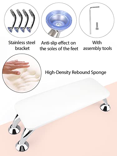 LIONVISON Nail Arm Rest Hand Pillow, Micro Fiber Leather Manicure Hand Cushion Stand Nail Rest Cushion Non-Slip Nail Rest Cushion Table Desk Stat