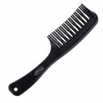Fine Lines - Detangling Comb with Unique Intertwined Teeth - Hair Detangling and Shower Comb Great for Afro, Wet or Curly Hair | Thick Plastic Bl