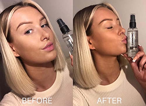 BYROKKO Tanning Face Mist (100 ml), Natural-Looking Facial Tan Accelerator, Gradual Self-Tanning Water Spray with Aloe Vera and Glycerine, Effect