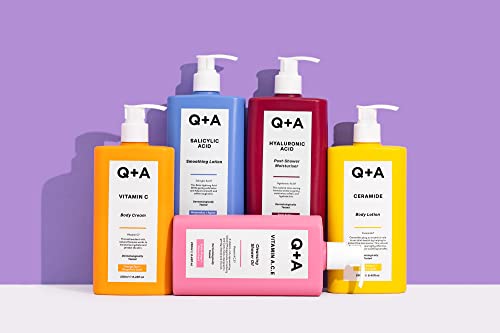Q+A Ceramide Body Lotion, for Nourishing body care with Squalane, Pineapple Ceramides, and a barrier-protecting Sugar Complex, provides the deep
