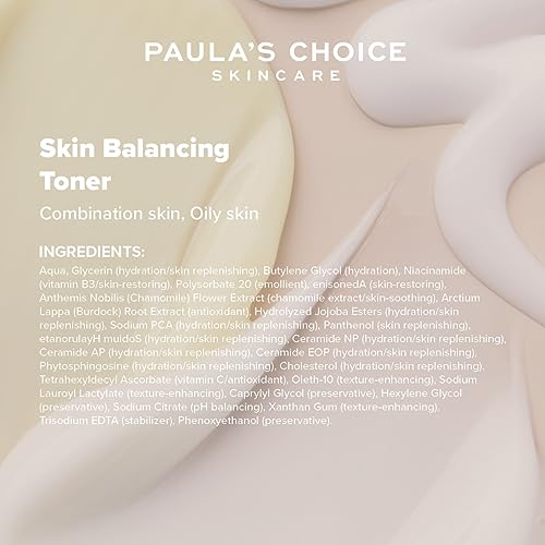 Paula's Choice SKIN BALANCING Pore Reducing Toner - Refines Enlarged Pores & Tackles Blackheads - with Niacinamide & Adenosine - Combination to O