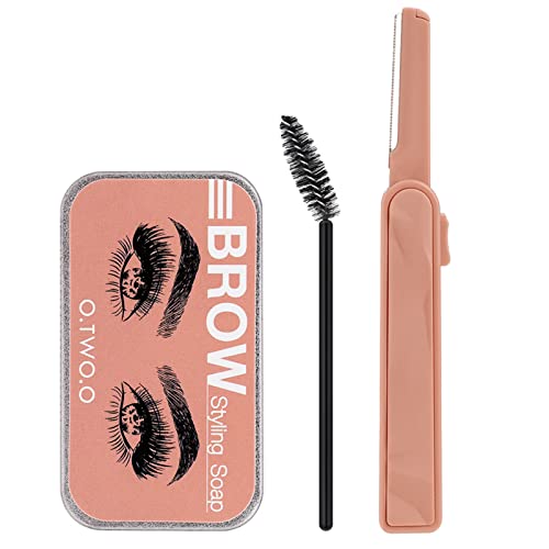 Eyebrow Soap Kit,Brows Styling Soap,Eyebrows Styling Wax, Brows Soap Kit,Long Lasting Waterproof Smudge Proof Eyebrow Styling Pomade for Natural