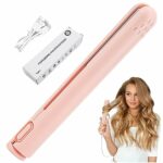 Mini Dual-Purpose Curling Iron,2 in 1 Travel Hair Straightener and Curler,Portable USB Plug-in Small Hair Curler Iron, Curling Iron for Home and