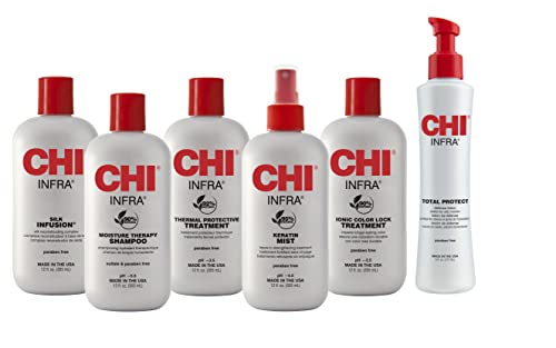 CHI Silk Infusion | Leave-In Hair Serum for Dry Damaged Hair | Heat Protectant for All Hair Types | Pre-Styling Hair Oil for Repair, Strengthenin