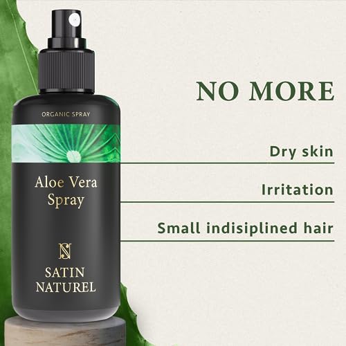 Organic Aloe Vera Face Mist - 200ml Natural Aloe Vera After Sun Spray for a Hydrating Cooling Immediate Effect - Aloe Vera Spray Moisturiser Body