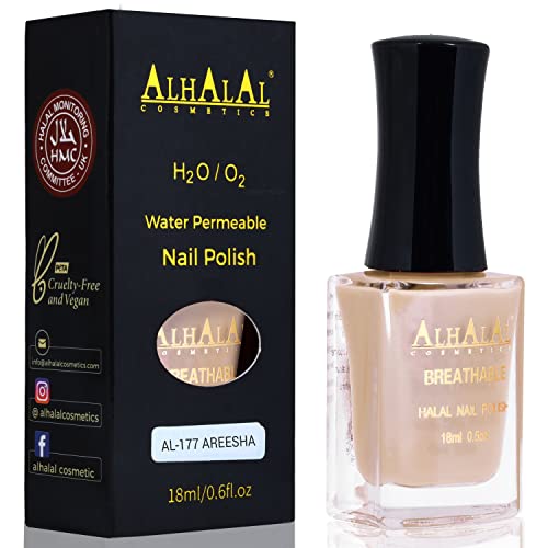 Halal Nail Polish - Nail Varnish Polish Soak Off Gel Nail Paint Art Polish - Water Permeable Red White Nail Enamel- Glossy Halal Gel Nail Polish