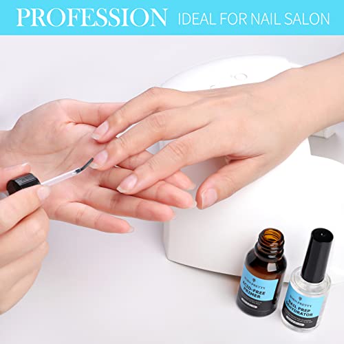 BORN PRETTY Nail Dehydrator and Primer Set, Acid Free Natural Nail Prep Dehydrate & Nail Bond Primer Set Fast Air Dry for Gel Nail Polish and Acr
