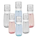 Lahviuu Spray Bottles,6 pcs Fine Mist Empty Travel Bottle Set Portable Reflillable Liquid Containers,Atomiser for Cosmetic,Make Up,Hair,Perfume,6