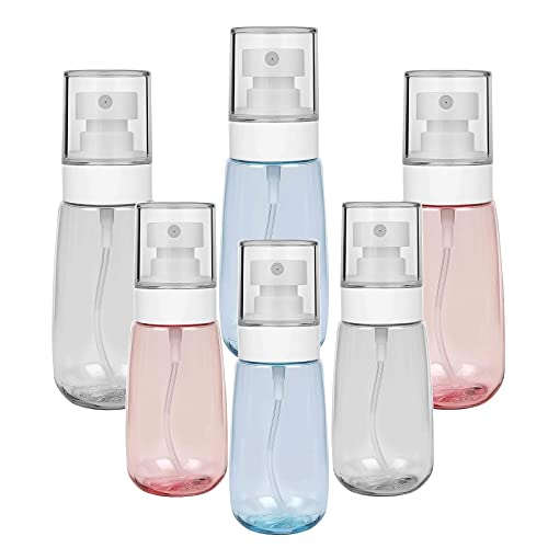 Lahviuu Spray Bottles,6 pcs Fine Mist Empty Travel Bottle Set Portable Reflillable Liquid Containers,Atomiser for Cosmetic,Make Up,Hair,Perfume,6