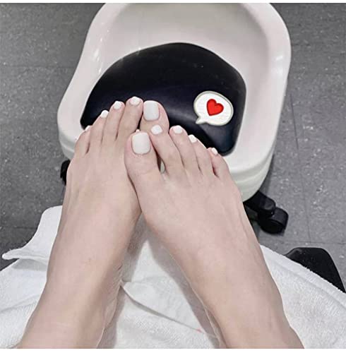 BSLVWG Pure Color False Toe Nails Short Glitter Metal Fake Toenail Full Cover Artificial Foot Nail Tips for Women and Girls(24Pcs) (01)