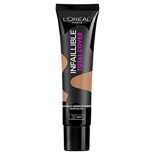 L'Oréal Infallible Total Cover Foundation, 32 Amber, 35 g