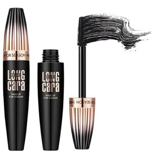WOWCOMBO My Amazing Lashes Mascara, Wowcombo Silk Fiber Mascara, Wow Combo Cosmetics 4D Silk Fiber Lash Mascara Black Volume and Length Waterproo