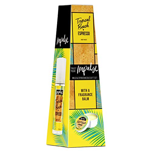 Impulse Wild and Spontaneous Fragrance Gift Set with Tropical Beach and Expresso Body Mist and Balm