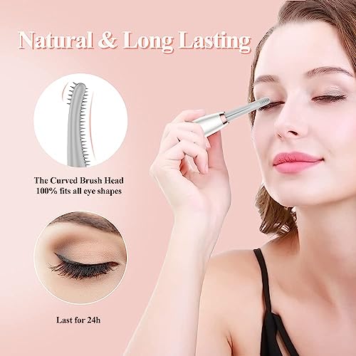 Heated Eyelash Curler, TOUCHBeauty Electric Eyelash Curler USB Rechargeable Eyelash Curler with 3 Temperature Settings Silicone Comb Lash Curler