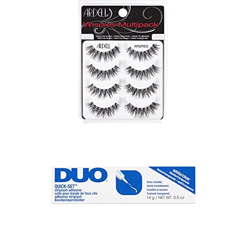 Ardell False Eyelashes Wispies 113 5 Pairs Multipack Black Medium Volume Extra Long Length Crisscross Feathering Curl Invisiband Comfortabel Wear