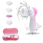 Facial Cleansing Brush Face Brush Electric Face Massager Facial Cleansing Spin Brush Set for Gentle Exfoliating,Removing Blackhead Gift Skincare