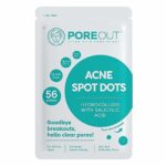 [ 56 Dots - 8mm, 10mm, 12mm ] POREOUT Hydrocolloid Patches - Salicylic Acid, Pimple Patch For Acne Breakouts, Zits, Blemish, Adhesive Spot Dots F