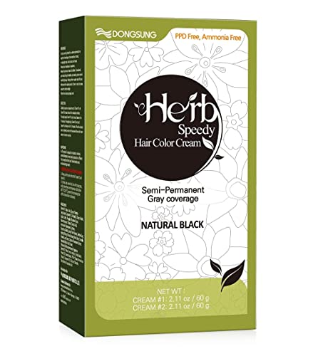 Herb Speedy PPD Free Hair Dye, Ammonia, Paraben Free Hair Color Natural Black Odorless, No more Eye and/or Scalp Irritations From Coloring For Se