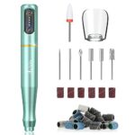 Electric Nail Files, Auriox Cordless Portable Nail Drill, Professional Rechargeable Electric Nail Drill Machine with Ceramic Nail Bit, Portable 2