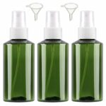 3Pcs, 200ml Plastic Spray Bottles - Alledomain Empty Refillable Fine Mist Travel Atomiser Sprayers Plastic Bottles Set Liquid Containers with 2 F