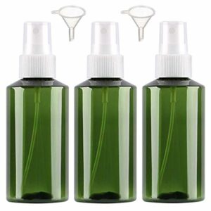 3Pcs, 200ml Plastic Spray Bottles - Alledomain Empty Refillable Fine Mist Travel Atomiser Sprayers Plastic Bottles Set Liquid Containers with 2 F