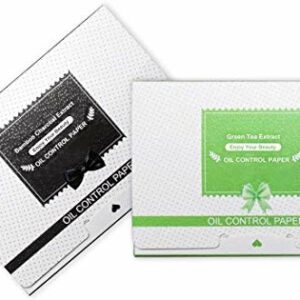 200 Sheets Oil Blotting Paper, Bamboo Charcoal and Green Tea Facial Oil Absorbing Sheets, Top Handy Portable Oil Absorbing Tissues for Skin Care