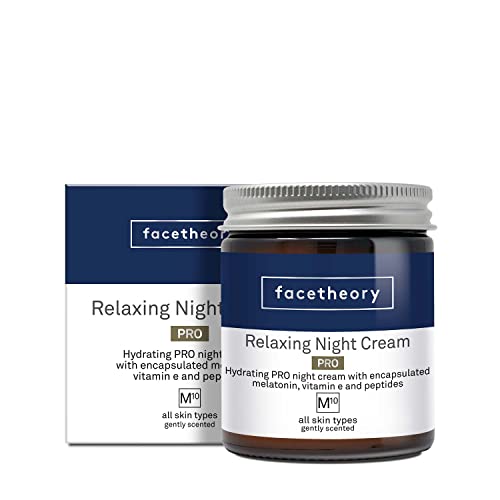 facetheory Relaxing Night Cream M10 PRO - Dry Skin Night Cream, Restoring Night Cream, Contains Melatonin, Face Moisturizer Night, Vegan & Cruelt