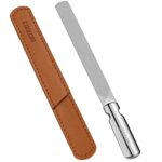 ZIZZON Professional Stainless Steel Nail Files Double Sided for Women and Men, Heavy Duty Reusable Manicure Filer for Natural Nails, Great for Ho