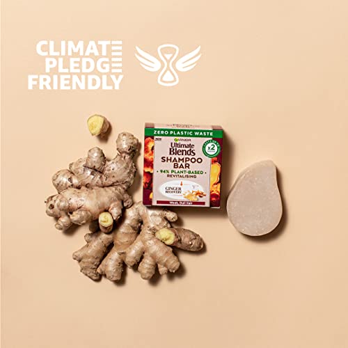 Garnier Ultimate Blends Ginger Recovery Revitalising Shampoo Bar for Weak, Dull Hair 60g