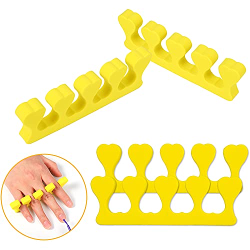 Dacitiery 20 Pcs Foam Toe Finger Separator Toe Finger Dividers Disposable Soft Sponge Nail Toe Separator Divider Spacer for Pedicure Manicure Nai