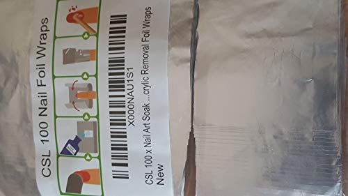 CSL 100 x Nail Art Soak Off Remover Gel Polish Acrylic Removal Foil Wraps