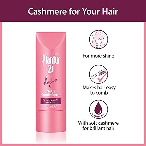 Plantur 21#longhair Caffeine Conditioner for Long Brilliant Hair 175ml | Strengthens hair structure & smoothes hair surface | No Silicones | Ener