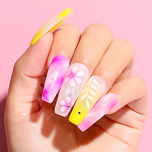 AIMEILI Clear Blooming Gel Nail Polish, Soak Off UV LED Blossom Gel Polish, Nail Blooming Gel for Nail Decoration, Spreading Effect, Nail Paintin