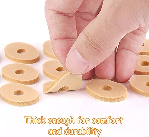 MQ 60 Pcs Corn Cushions, Soft Latex Foam Self Adhesive Callus Pads Corn Pad Anti Friction Reduce Foot and Heel Pain for Toe Callus Anti-Slip