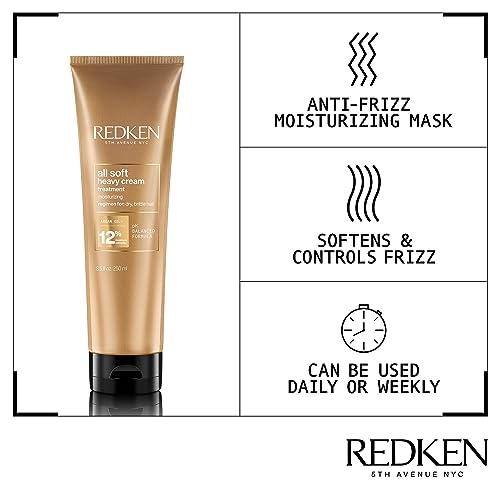 REDKEN Heavy Cream Treatment, Argan Oil, For Softer Smoother Hair, All Soft, 250 ml
