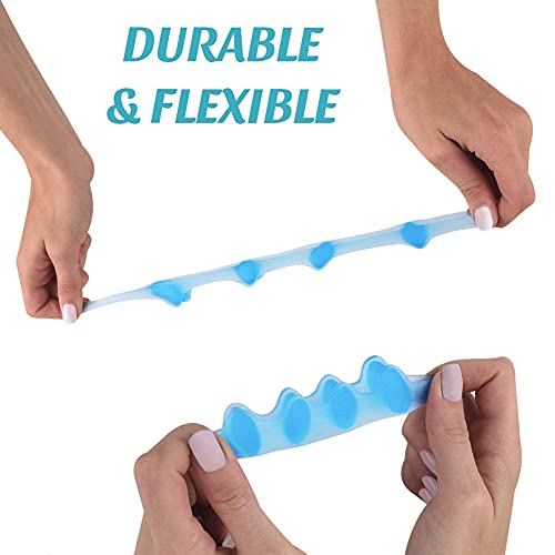 HUPOO Gel Toe Separators, Stretchers Spacers, Bunion Correctors, Hammer Corrector, Used for Manicure, Relaxing Toes, Spacer Running/Yoga/Pedicure