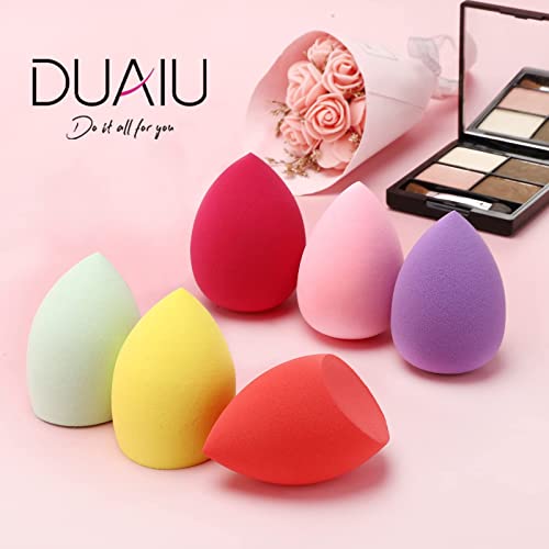 Beauty Blenders DUAIU 6PCS Makeup Sponge for Foundation, Non-Latex Foundation Sponge for Liquid, Creams, and Powders