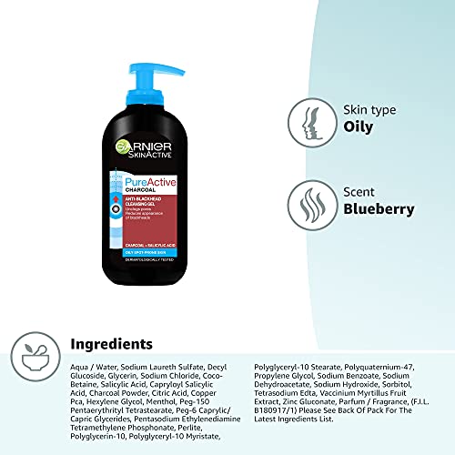 Pure Active Intensive Anti-Blackhead Charcoal Gel Wash 200ml