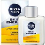 NIVEA MEN Skin Energy Post Shave Balm (100ml) Pack of 2, Soothing After Shave for Men Infused with Caffeine, Energising Post Shave Balm, Men's Sk