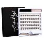 Individual Lashes DIY 45 Cluster Lashes Natural Look C Curl Reusable Fluffy Soft False Eyelashes With Clear Glue Strong Hold 10-16MM