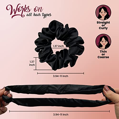 Dutch Orbitz Silk Scrunchies For Hair - 100% Mulberry Silk Hair Ties For Curly Hair - Silk Hair Scrunchies Prevent Hair Breakage - Soft, Stretchy