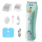 ENSSU Electronic Baby Hair Clipper, Waterproof Kids Quiet Hair Trimmer with 2 Guide Combs, Cordless Children's Hair Trimmer with Safe Ceramic Bla